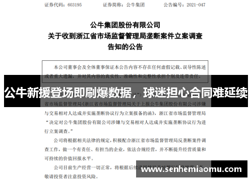 公牛新援登场即刷爆数据，球迷担心合同难延续